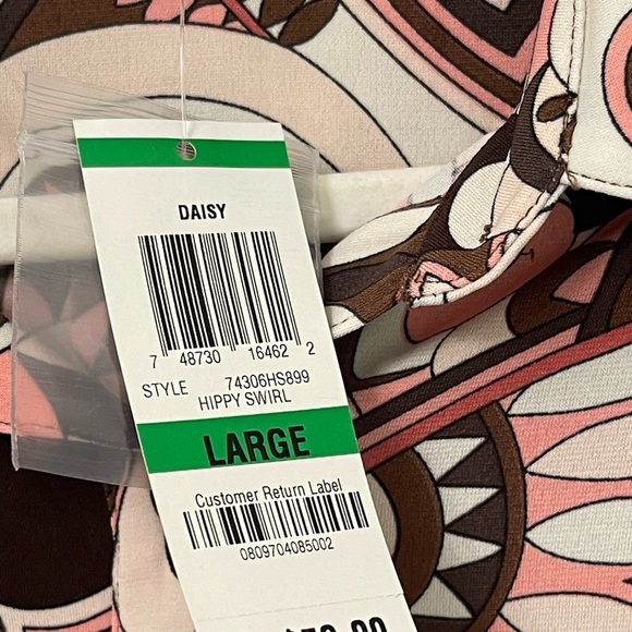 INC International Concepts Retro Print Button Front Blouse Women's Large NWT - Picture 4 of 10